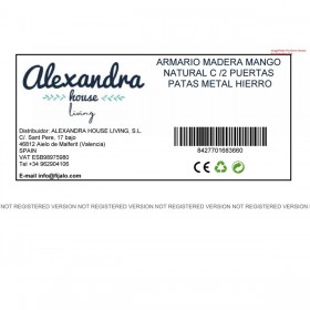 Armadio Alexandra House Living Legno 75 x 40 x 150 cm