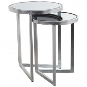 Set di 2 tavoli Alexandra House Living Argentato