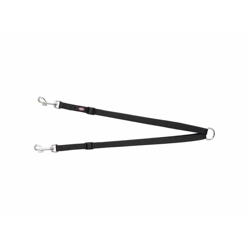 Gancio Guinzaglio 2 Cani Trixie New Premium Nero 40-70 cm XS S M