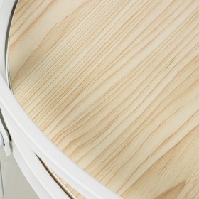 Tavolo aggiuntivo Alexandra House Living Bianco Marrone 70 x 45 x 70 cm