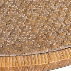 Tavolino da Caffè Alexandra House Living Marrone Nero Rattan Fibra naturale 80 x 46 x 80 cm