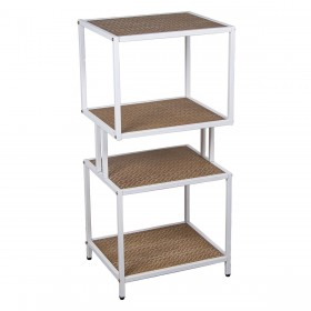 Scaffale Alexandra House Living Bianco Marrone Metallo 42 x 90 x 35 cm