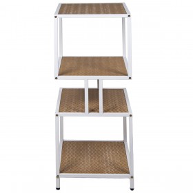 Scaffale Alexandra House Living Bianco Marrone Metallo 42 x 90 x 35 cm