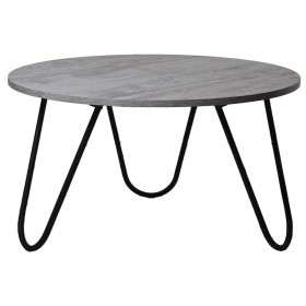 Tavolino da Caffè Alexandra House Living Nero Argentato Legno 80 x 44 x 80 cm