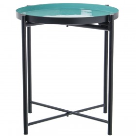 Tavolo aggiuntivo Alexandra House Living Nero Verde 50 x 52 x 50 cm