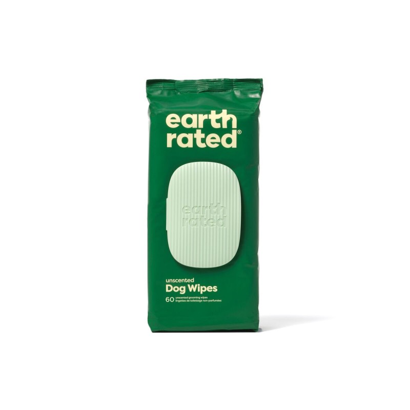 Salviettine Inumidite per Animali Domestici Earth Rated Senza profumo (60 Pezzi)