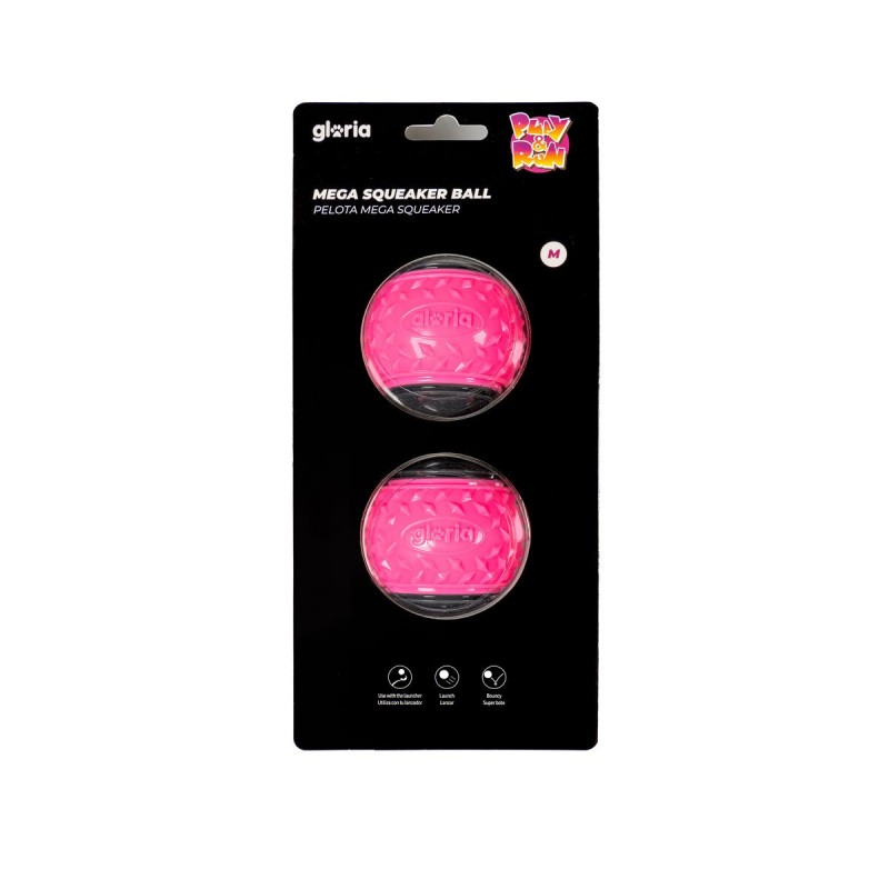 Palla per Animali Domestici Gloria PLAY AND RUN Rosa TPR M 6,35 cm 2 Unità