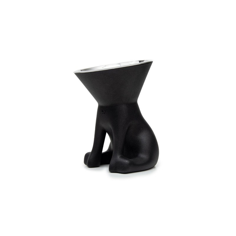 Ciotola per cani United Pets Up Elisabeth Nero Acciaio inossidabile Polietilene 1 L