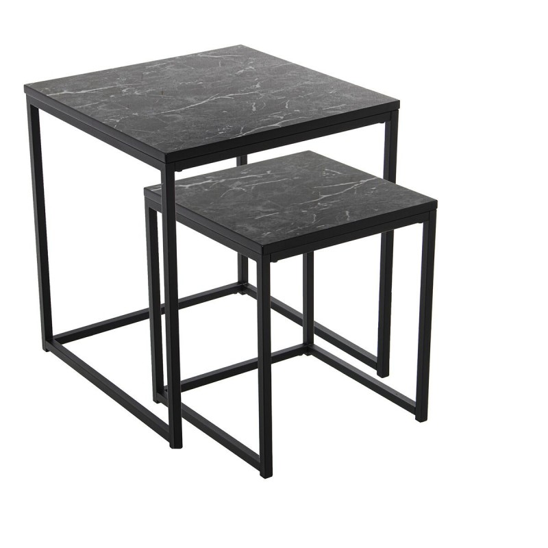 Set di 2 tavoli Alexandra House Living Nero Metallo