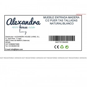 Cassettiera Alexandra House Living Bianco Legno 81 x 39 x 92 cm