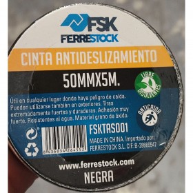 Nastro Adesivo Ferrestock 5 m x 50 mm Nero Antiscivolo