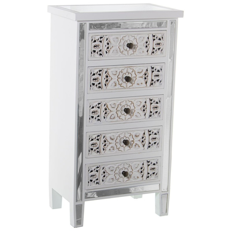 Cassettiera Alexandra House Living Bianco Legno 48 x 89 x 30 cm