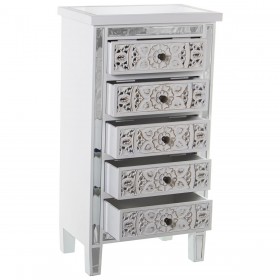 Cassettiera Alexandra House Living Bianco Legno 48 x 89 x 30 cm