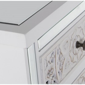 Cassettiera Alexandra House Living Bianco Legno 48 x 89 x 30 cm