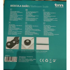 Bilancia Digitale da Bagno TM Electron Zen Grigio Slim (23 mm)