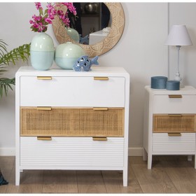 Cassettiera Alexandra House Living Bianco Legno 80 x 40 x 82 cm
