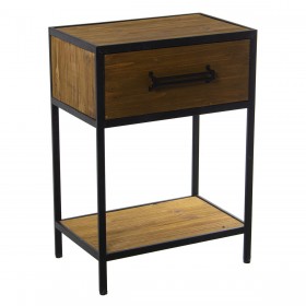 Comodino Alexandra House Living Marrone Legno 47 x 65 x 30 cm