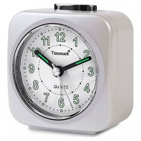 Orologio-Sveglia Analogico Timemark Bianco Silenzioso con suono Modalità notte