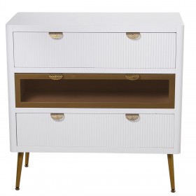 Cassettiera Alexandra House Living Bianco Legno 80 x 40 x 80 cm
