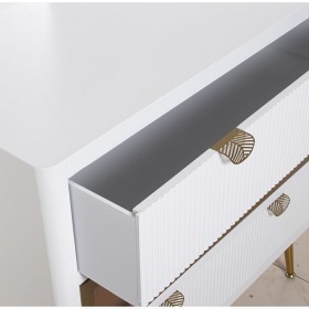 Cassettiera Alexandra House Living Bianco Legno 80 x 40 x 80 cm
