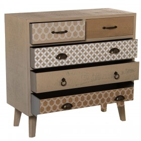 Cassettiera Alexandra House Living Legno 80 x 35 x 76 cm