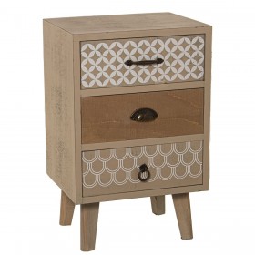 Comodino Alexandra House Living Marrone Legno 40 x 63 x 32 cm