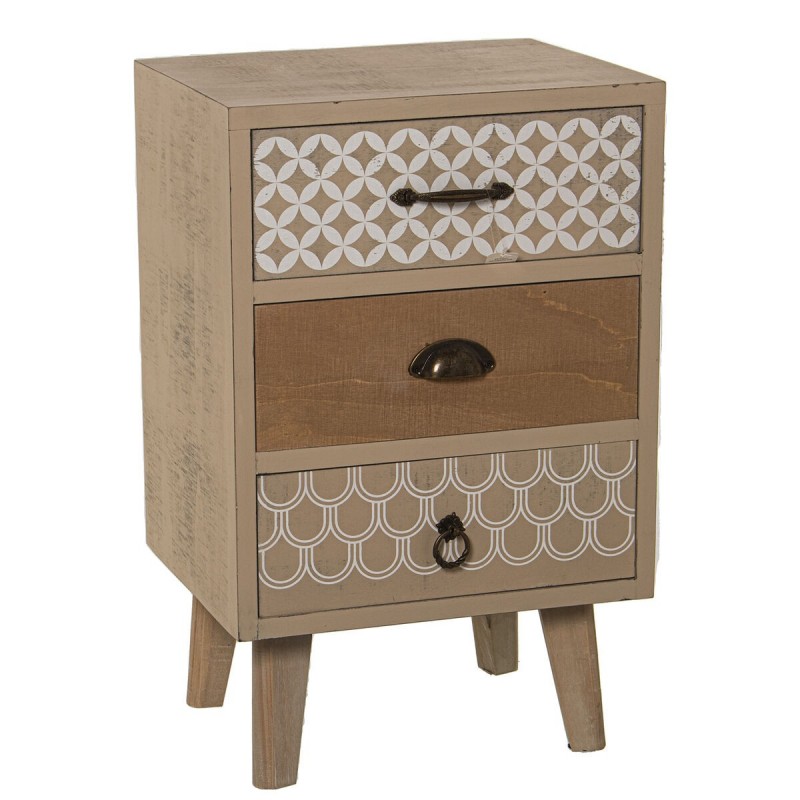 Comodino Alexandra House Living Marrone Legno 40 x 63 x 32 cm