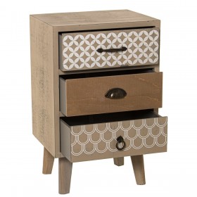 Comodino Alexandra House Living Marrone Legno 40 x 63 x 32 cm