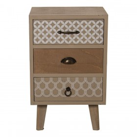 Comodino Alexandra House Living Marrone Legno 40 x 63 x 32 cm