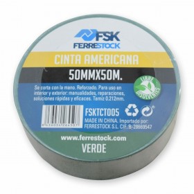 Nastro americano Ferrestock Verde 50 mm x 50 m