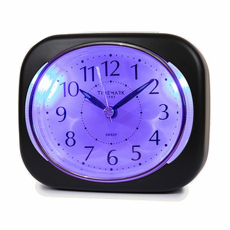 Orologio-Sveglia Analogico Timemark 10 x 8,5 x 4 cm Nero Plastica Classico