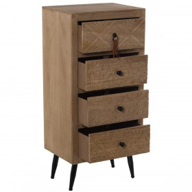 Cassettiera Alexandra House Living Marrone Legno 40 x 86 x 30 cm