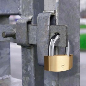 Lucchetto con chiave Yale Rettangolare Dorato