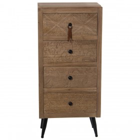 Cassettiera Alexandra House Living Marrone Legno 40 x 86 x 30 cm