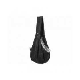Borsa a Tracolla per Animali Domestici Trixie Soft Nero Grigio Poliestere Cotone 22 × 20 × 60 CM