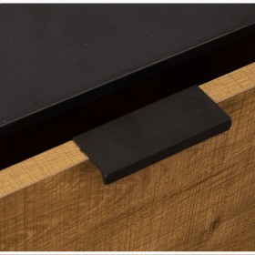 Comodino Alexandra House Living Marrone Nero Metallo 45 x 60 x 35 cm
