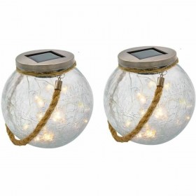 Lampada ad energia solare Lumisky Crack Ball Cord Trasparente (2 Unità)