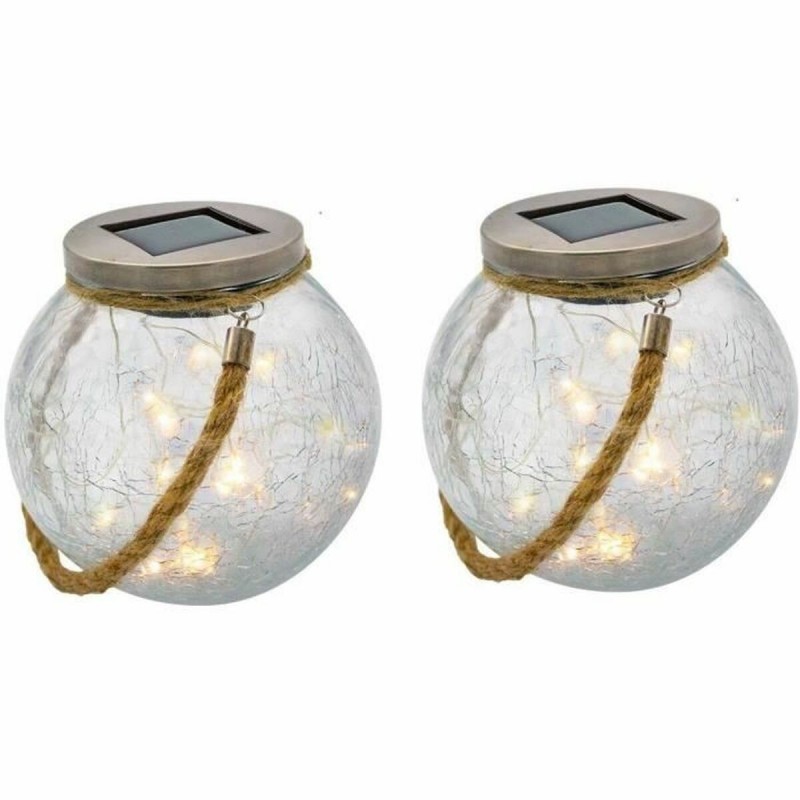 Lampada ad energia solare Lumisky Crack Ball Cord Trasparente (2 Unità)
