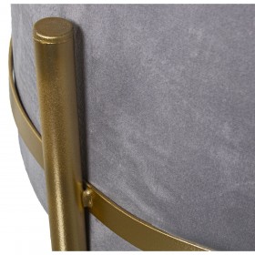 Puff Alexandra House Living Grigio Velluto Legno 50 x 30 x 50 cm