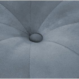 Puff Alexandra House Living Azzurro Velluto Legno 40 x 38 x 40 cm