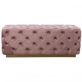 Banca Piedi Letto Alexandra House Living Rosa Legno 125 x 47 x 45 cm