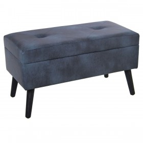 Panca Alexandra House Living Azzurro Legno 80 x 44 x 40 cm Forziere