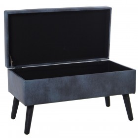 Panca Alexandra House Living Azzurro Legno 80 x 44 x 40 cm Forziere