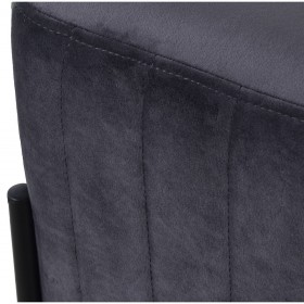 Puff Alexandra House Living Grigio Velluto Legno 40 x 43 x 40 cm