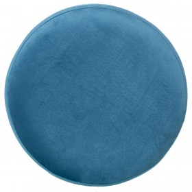 Puff Alexandra House Living Azzurro Argentato Velluto Legno 10 x 42 x 35 cm