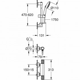 Colonna doccia Grohe Precision Feel Plastica