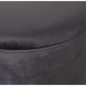 Puff Alexandra House Living Grigio Argentato Velluto Legno 10 x 42 x 35 cm