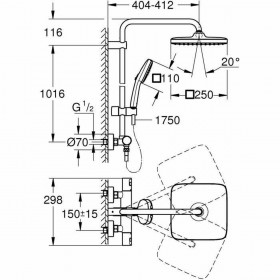 Colonna doccia Grohe Vitalio Comfort