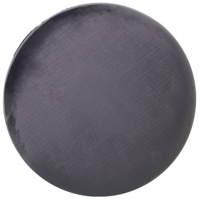 Puff Alexandra House Living Nero Grigio Velluto Legno 7 x 44 x 40 cm