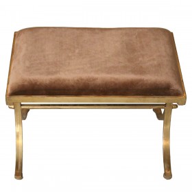 Panca Alexandra House Living Marrone Dorato Velluto Metallo 60 x 46 x 37 cm